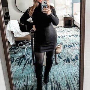 Black long sleeve turtleneck dress small